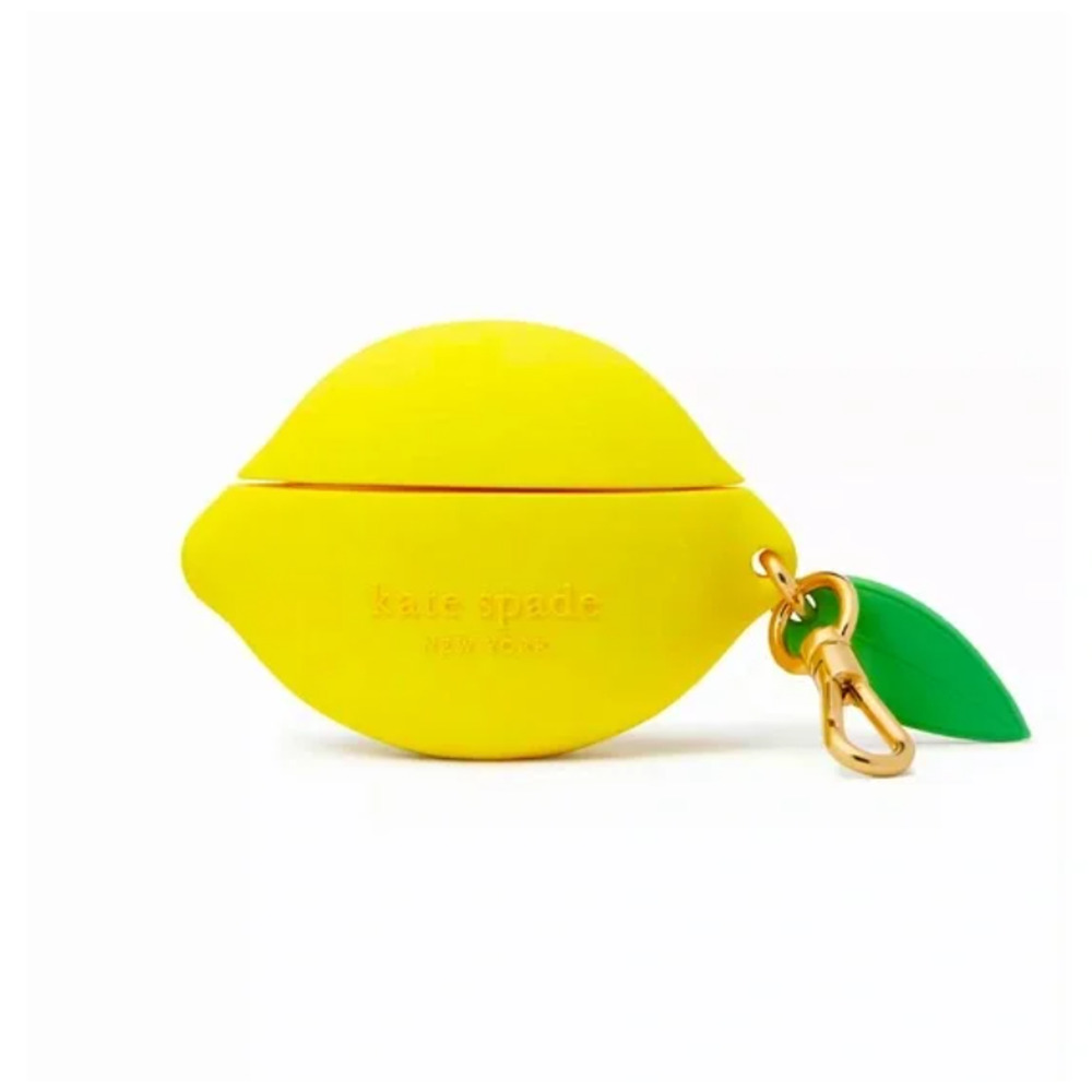 Kate Spade AirPods Gen 3 Case Lemon Drop Yellow Silicone Clip - Picture 5 of 6